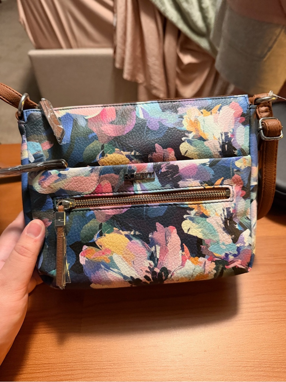 Floral Crossbody Bag - Multicolor Floral Print